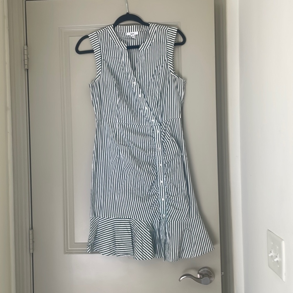 Green stripped dress